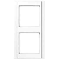 JUNG A582WW Marco- Duroplástico- Resistente al Rayado- Brillante Blanco Alpino- Doble- 81 X 152mm